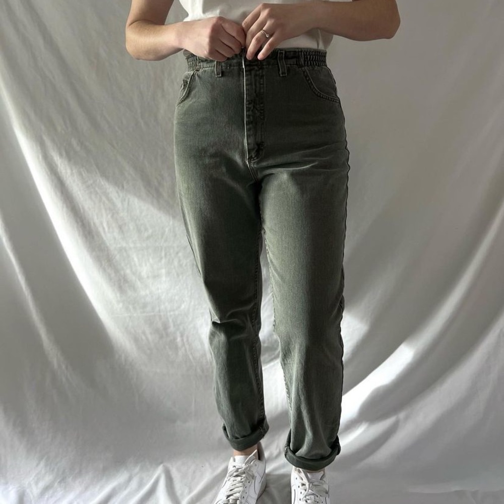 Vintage Dark Sage Green Lee Jeans